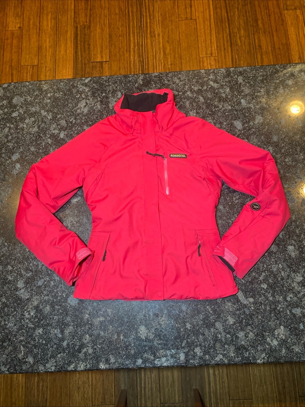 Rossignol Full Zip Hooded Pink Winter Ski Jacket Women's Small